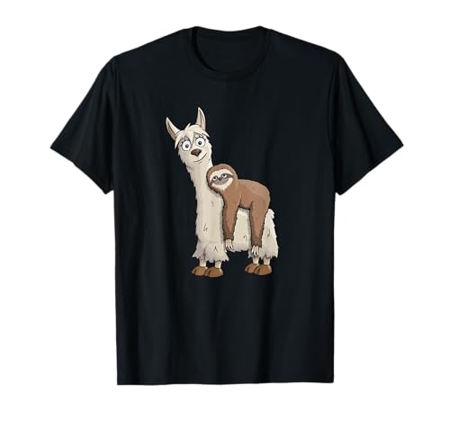 Chill Out Faultier reitet Lama Trendy Alpaka Style T-Shirt