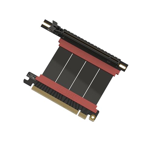 Image of LINKUP - AVA5 PCIE 5.0 Riser Cable (Open Box) | RTX5090 RX9070 GPU Ready | x16 128GB /s Speed | Compatible with N200R & NCASE M2 | Right Angle, Black 5cm (Total Length 9cm)