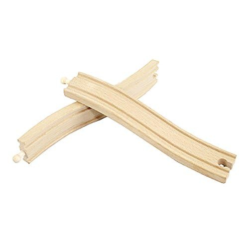 OrgMemory Eisenbahn Set, Hängebrücke, Holzeisenbahn Eisenbahnbrücke, Kreuzung, Stopp Track und Gebogene Gleise Kompatibel mit Anderer Marken