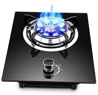 Nine-Burner LPG Gas Stove with Brass Burner Cap, Precise Pulse Ignition, Flame Failure Protection, Compact Size (43x33x16 cm) for Efficient Cooking