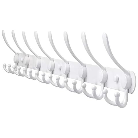 Dseap Garderobenleiste mit 8 haken, schwerlast 74cm Lang garderobenhaken, edelstahl wandgarderobe Cover