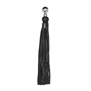 Shots Ouch! Pain – Heavy Metal Ball Flogger Softy Leather – Black