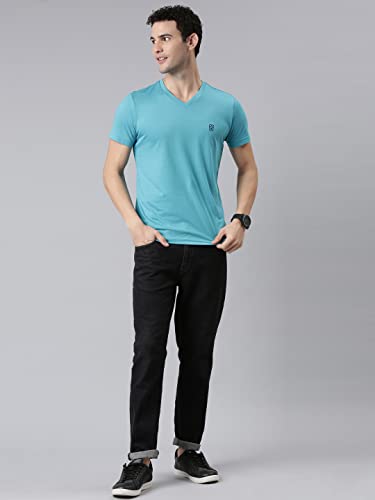 Image of F A S O Mens Organic Cotton V-Neck T-Shirt