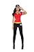 Sexy Race Car Driver Halloween Roleplay Costume 3pc Set (XL, Red/Black)