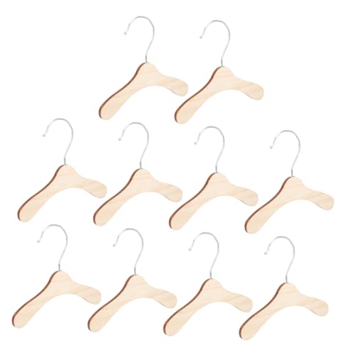 Mikinona 10 St Slitstarka Träklädhängare för Små Husdjurskläder Hållbara och Praktiska Idealiska för Kattillbehör Enkel Design och Säker för Hemmabruk