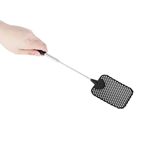 YueWan 4 piezas de plástico retráctil matamoscas de acero inoxidable con mango telescópico portátil fuerte flexible manual Swat Mosquito Bug Swatter suministros para el hogar