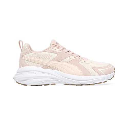 PUMA Women's Hypnotic Leather Shoes, Black-Warm White-Alpine Snow, 72