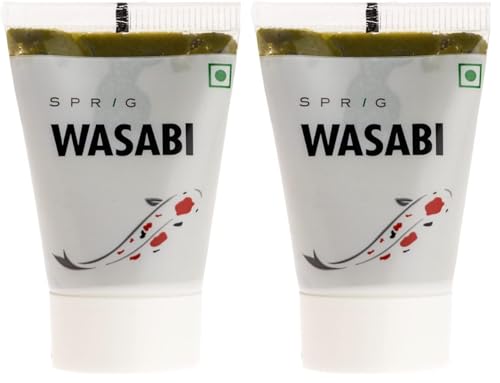 Image of S P R I G Sprig Wasabi | Made with Real Wasabi | Paste of Japanese Horseradish | Extra Hot | No artificial colours, flavours or fillers | Use with Sushi, Sashimi & Soba | 50 g (Pack of 2)