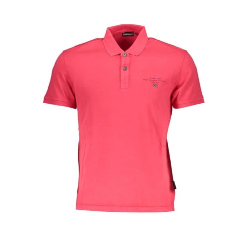 Polo en coton rose Napapijri vêtement stretch à manches courtes homme