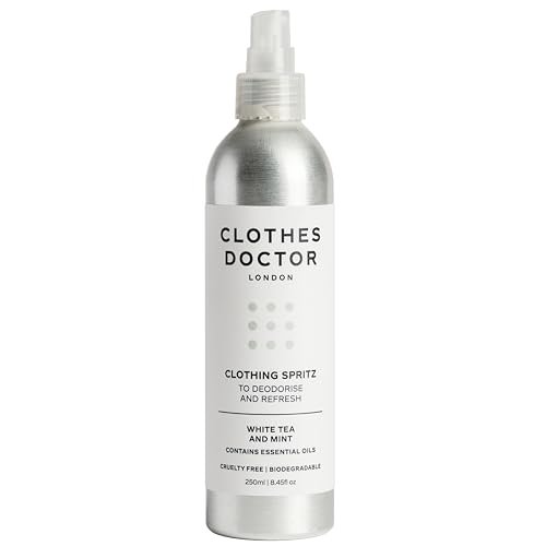 Clothing Spritz White Tea and Mint | Target Impurities, Remove Odours, Refresh Between Washes Deodorise Sportswear Activewear Shirts Outerwear T shirts | Natural Ingredients Vegan Made in Britain