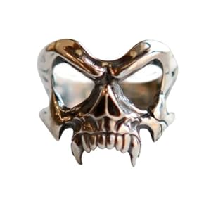 MOLOGO Silver Skeleton Head ​Ring Adjustable Rings For Women Luxury Jewelry