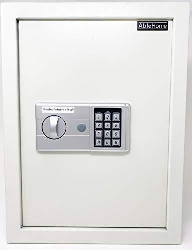 Digital Electronic Flat Recessed Wall Hidden Safe Security Box Jewelry Gun Cash (Off White/Light Grey) #TOP2