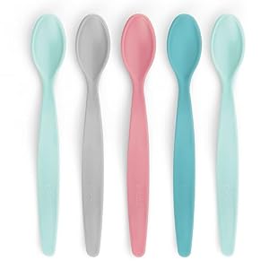 Reer 23022 Baby-Fütterlöffel Set, 5-teilig, Pastellfarben