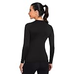 Womens Thermal Compression Long Sleeve Shirts Fleece Lined Tops Crew Neck Slim Fit Base Layer Ladies Underwear - Image 2