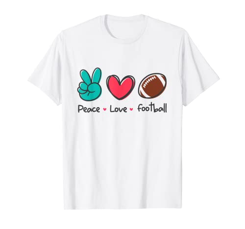 Divertido Paz Amor Campo de Fútbol Juego Ama Fútbol Camiseta