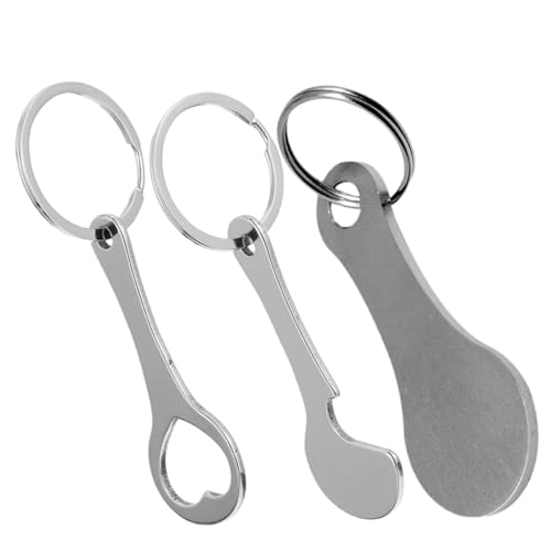 OKUMEYR Portachiavi Con Gettone Per Carrello Ciondolo A Forma Di Sella Chiave Per Carrello Della Spesa Materiale in Metallo Stile Elegante