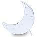 Produktbild REKYO Laufschrift LED Nachtlicht, niedlichen LED-Lampen an Wand, Raum dekoratives Licht, Tisch Lampe Stimmung Beleuchtung Lampe Kinder Zimmer Weihnachten Deko (Mond)