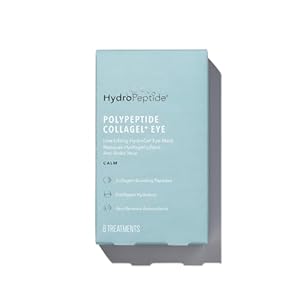 HydroPeptide PolyPeptide Collagel Eye Masks, Line-Lifting Hydrogel Under Eye Patch, Firmer Appearance & Hydration & Dark Circles, 8 Treatments