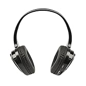 Trevi FRS 1240 Cuffia TV Wireless ad Infrarossi con Trasmissione ad Alta Frequenza, 12m di Portata, Audio Stereo per Televisore, Hi-Fi e MP3, Funzione Monitor e Controllo Volume, Base in Dotazione