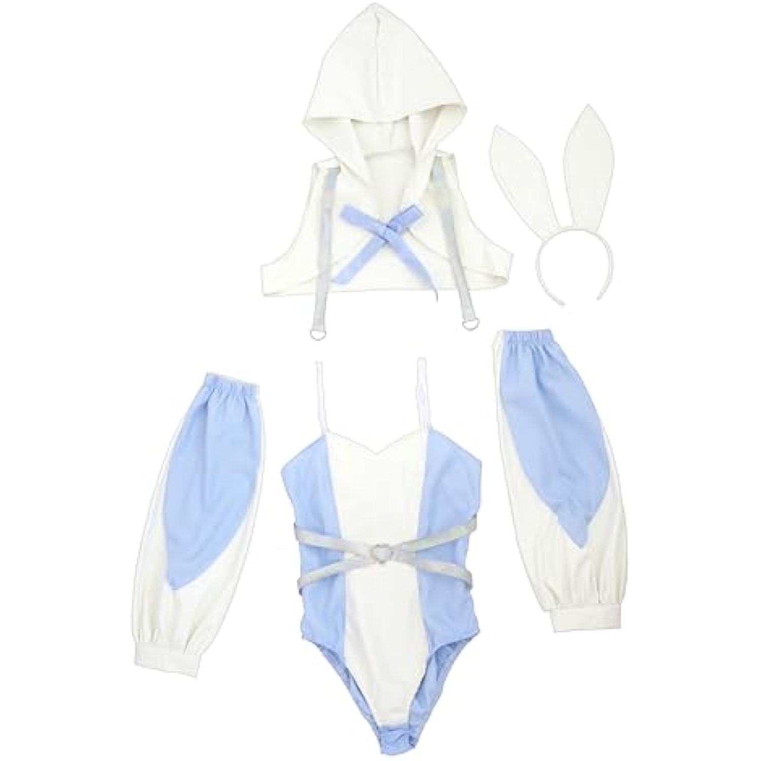 クリアストーン(Clearstone) サイバーイリス コスプレ ハロウィン フーディーバニー レディース ブルー 詳細画像3