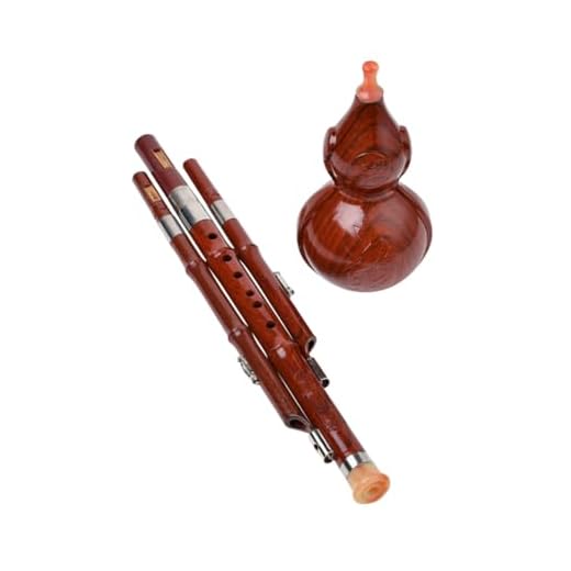 SOIMISS Instrumento De Viento Hulusi Para Principiantes Flauta De Cucurbitáceas Estilo Étnico Para Música Tradicional y Aprendizaje Fácil Casa o Escuela
