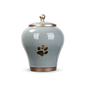 Youdear Memorials Pfotenabdruck Keramik Haustierurne Grau 16cm