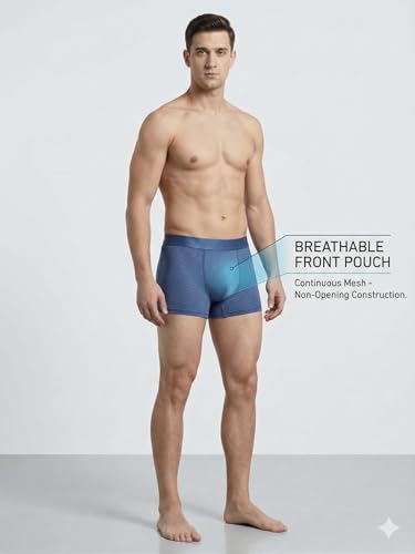 Image of Men's Padded Underwear - Nylon Ice Silk Breathable Boxer Briefs - Hip & Buttocks Enhancer and High-Elasticity Width (3.5cm) Shapewear for Men