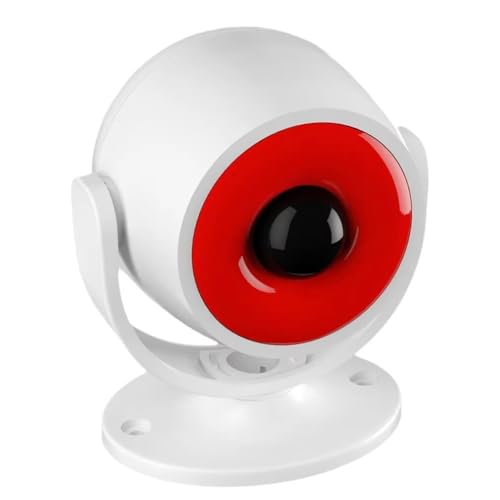 Jasaly Alarma Infrarroja con Luz y Sonido para Interiores Detector de Inducción del Cuerpo Humano Alarma Antirrobo Detector Infrarrojo de Control Remoto