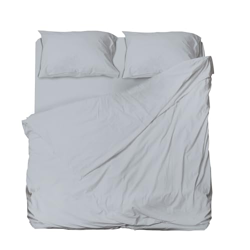 hermet Set Lenzuolo Matrimoniale Microfibra, Grigio, Completo Letto, Lenzuolo Sopra, Lenzuolo Con Angoli, Coppia Federe, Winner