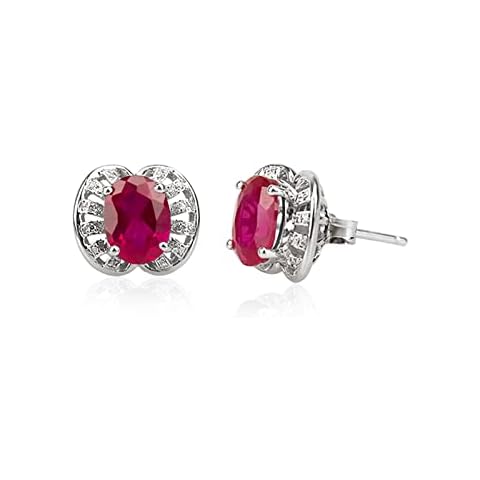 JadeAngel Cubic Zirconia Earrings Studs,925 Sterling Silver Pink Earrings for Women Hypoallergenic Stud Earrings Cover