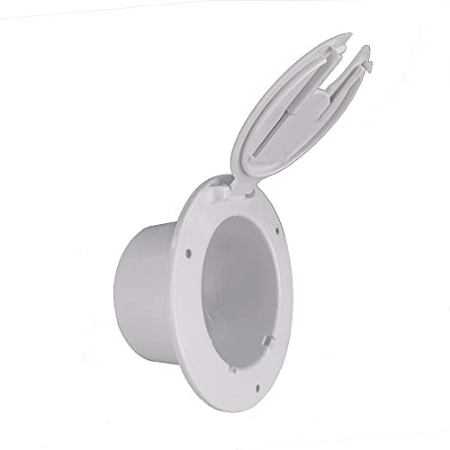Recpro Rv Camper Trailer Motorhome Power Cord Hatch/Cover (White) | Made In America #TOP4