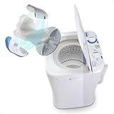 eモンズ 小型洗濯機 【 MyWAVE Duo2.5 】 靴洗い 2.5kg 靴専用ブラシ 洗濯 脱水 1槽式 ステンレス槽 靴 上履き 新生活 一人暮らし アパート コンパクト