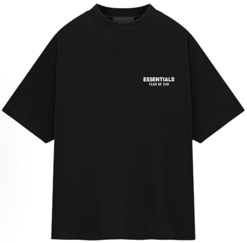 Essentials Crewneck T-Shirt (US Alpha Medium Regular Regular Black)