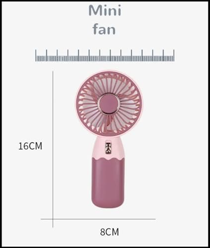 Image of MIRADH Mini Handheld Fan (Upto 2 Hours Running) Rechargeable Battery Operated Portable Fan, Desk Fan, Carry It Anywhere (SKY BLUE)