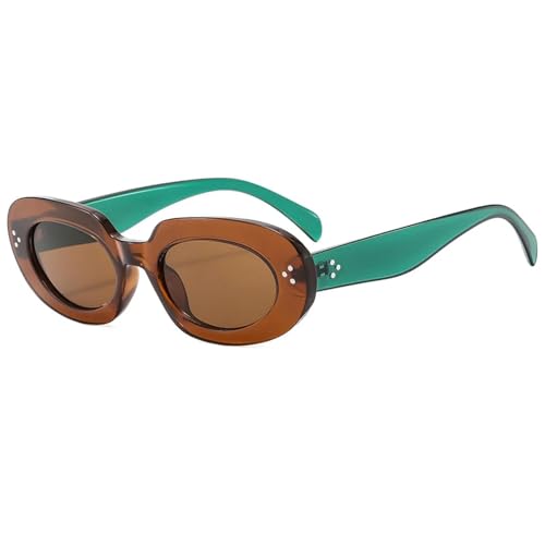 Lunettes de soleil ovales anti-UV à rivets pour la conduite