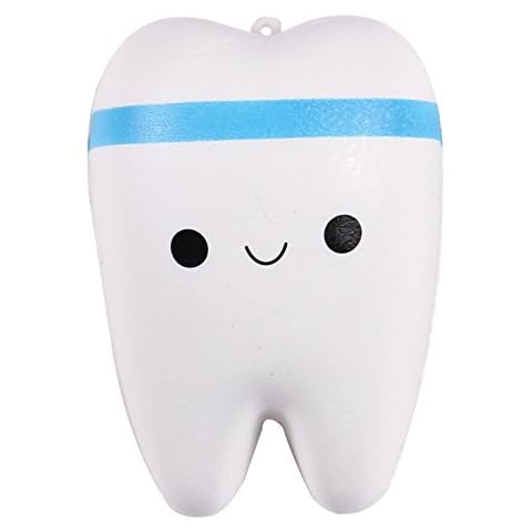 Anboor Squishies Teeth Mini Slow Rising Kawaii Scented Stress Toy 1Pcs Color Random Cover