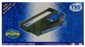 T.V.S.E -E RP 45 Dot Matrix Printer Ribbon Cartridge, Black
