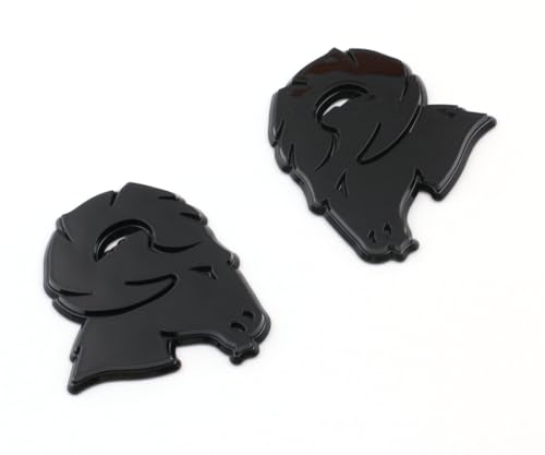 Insignia de cabeza Hellcat para Ram 1500 2500 3500 kit derecho e izquierdo negro espejo 2