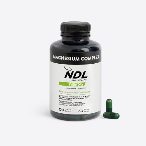 NDL Pro-Health Magnesio de Alta Absorción – Triple magnesio (citrato, malato y bisglicinato) - Rafa Nadal - Suplemento para el funcionamiento del sistema nervioso – Reduce el cansancio y la fatiga