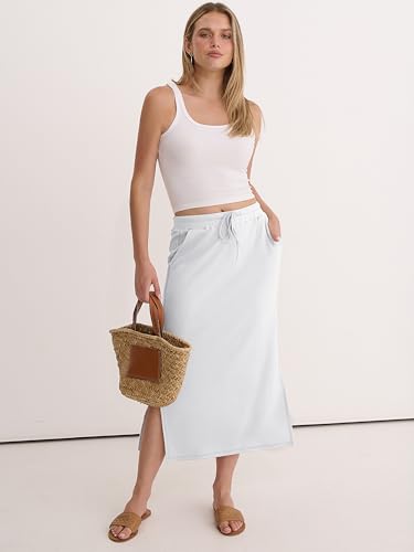 Image of ANRABESS Casual Maxi Skirts for Women, High Waist, Summer, Drawstring, Ideal for Daily Wear, Office & Weekend Outings 2026