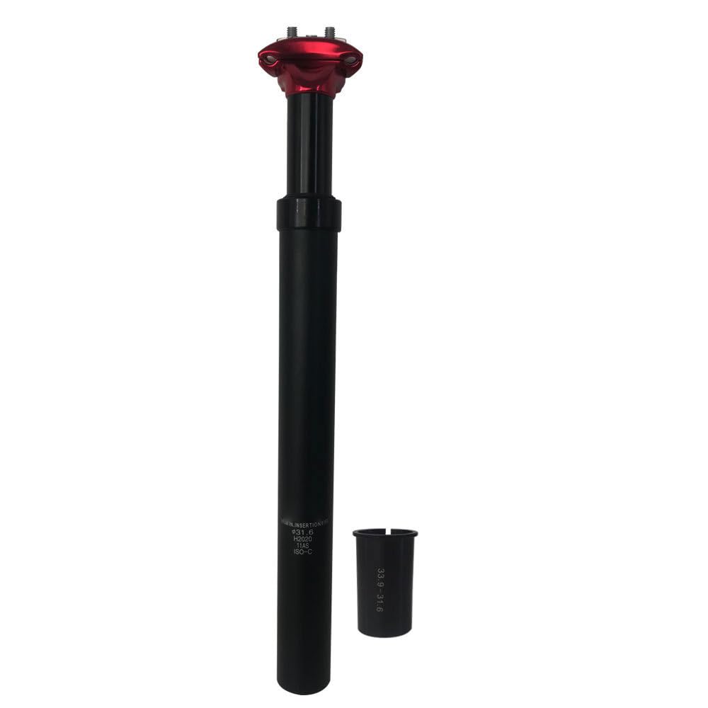 Tige de Selle de vélo Suspendue, Tige de Compte-Gouttes, tiges de Selle réglables en Aluminium 27.2/286/30.0/30.4/308/31.6/31.8/33.9 x 350mm pour VTT vélo de Route Montagne Fixe