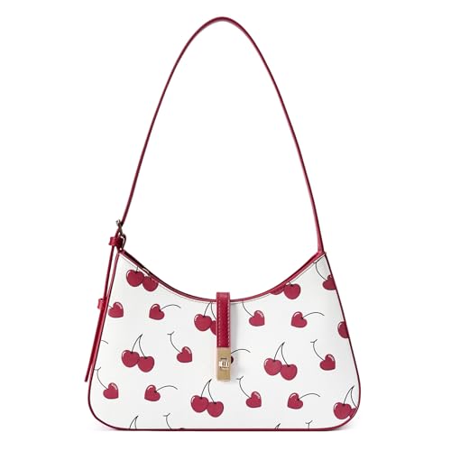 Image of CLUCI Shoulder Bag for Women, Cherry Purses for Women, Cherries Handbag Hobo Bags Vegan Leather Crossbody Purse with Adjustable Strap