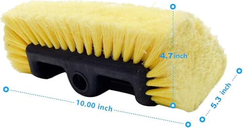 Image of CARCAREZ 10 inch Car Wash Brush with Soft Bristle for Auto RV Truck Boat Camper Exterior Washing Cleaning, Yellow