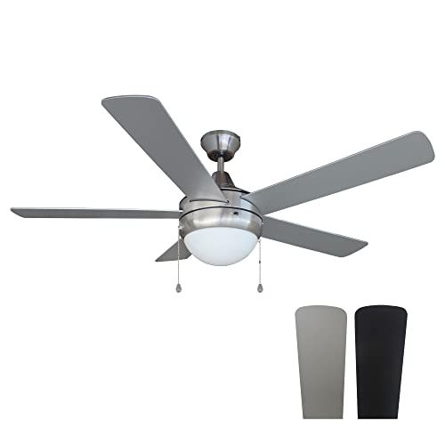 Image of Design House Sadie Ceiling Fan, 52 inch, Brushed Nickel | Ceiling Mount, Contemporary /Modern, Steel, Fans, 156539-BN