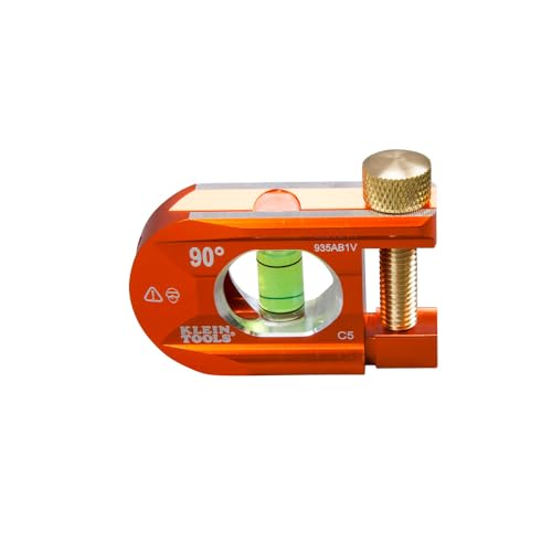 Klein Tools 935AB1V No-Dog Level, 2.5-Inch Conduit Bending Level, 1 Vial, ACCU-Bend Level Eliminates Dog-Legs in Offsets and Saddle Bends