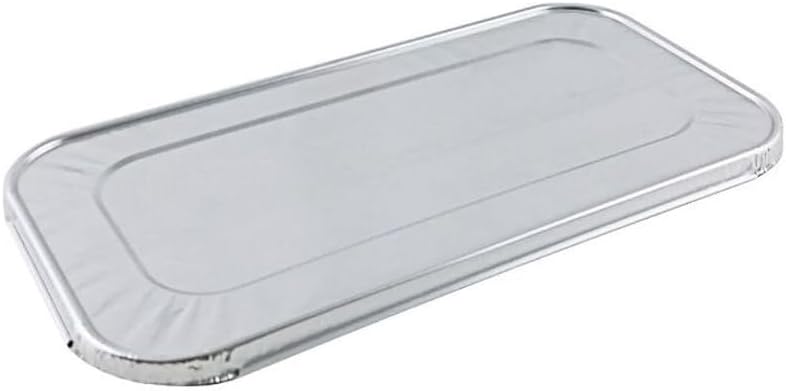 ProPac & Seal Disposable Aluminum Foil Lid Cover for Third 1/3 Size Aluminum Foil Steam Table Pan PACK OF (50)