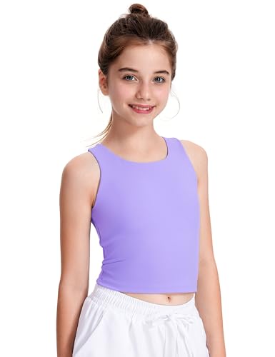 Image of JOCMIC Girls Tank Tops Athletic Tanks with Bra Racerback Sports Top