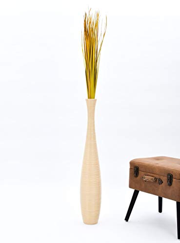 Image of Leewadee Tall Vase Filler , Natural Grass Stems - 2 Bunches of Colored Branches for Vases, Carefully Dried Twigs for Home and Bar Decoration, 45 inches, Yellow