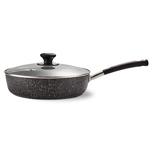 Tower T900117 Precision - Sartén multisartén de aluminio forjado antiadherente de 28 cm con revestimiento de diamante negro, mango que se mantiene fresco, color negro