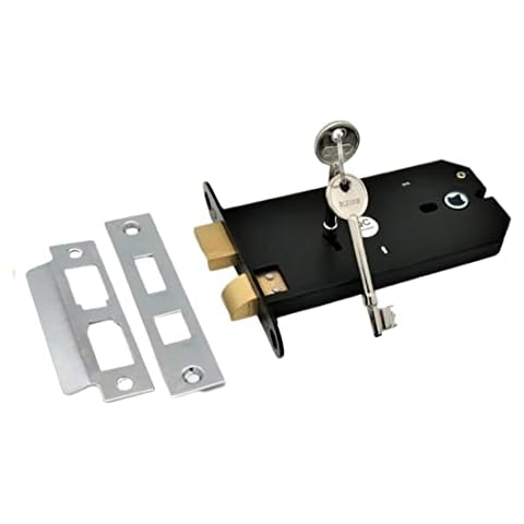 Horizontal Mortice Door Rim Lock 6" 150mm Sashlock Replaces Union 2077 3 Lever - Chrome Cover